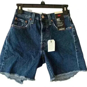 Levi's Women's 501 Mid Thigh Denim Shorts Blue Size 24 Casual